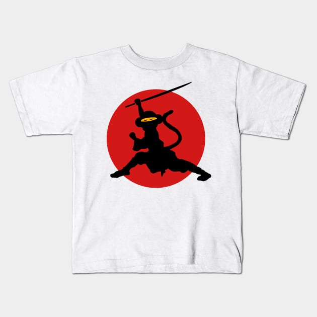 Cartoon Ninja Monkey Kids T-Shirt by AustralianMate